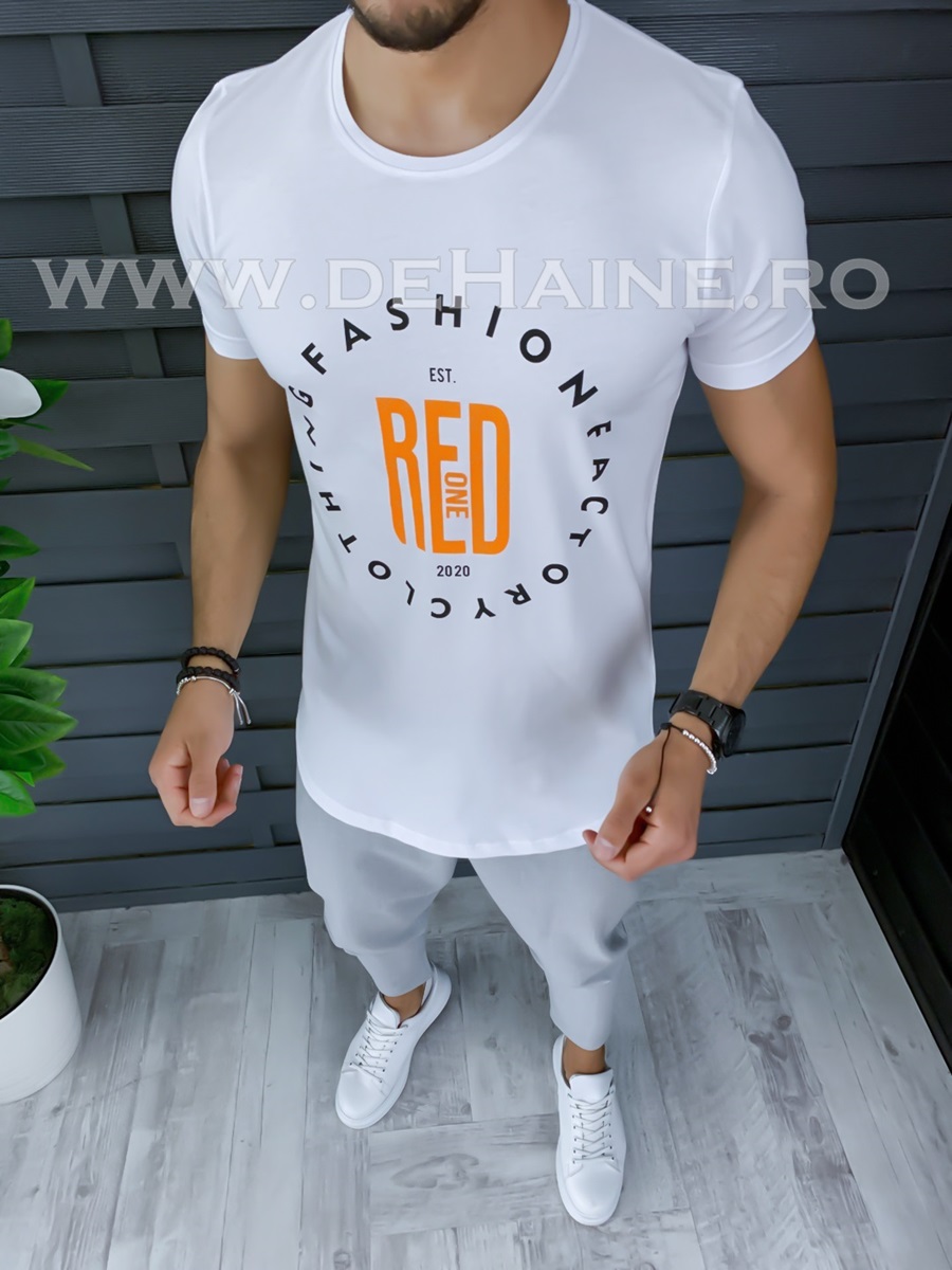 Tricou barbati alb slim fit zr b1007 p8-3
